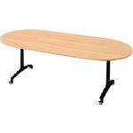 ■PLUS 677772)ロンナ 会議テーブル NN-2110TKO WM/BK 〔品番:NN2110TKOWMBK〕【2098604:0】[送料別途見積り][法人・事業所限定][外直送][店頭受取不可]