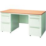 ■PLUS 706477)両袖机 UJ-147D-33 WM/W4 W1400 〔品番:UJ147D33WMW4〕【2108345:0】[送料別途見積り][法人・事業所限定][外直送][店頭受取不可]