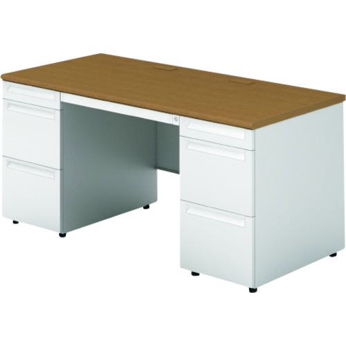 ■PLUS 669655)US 両袖机 US-NS157A-33 T2/W4 〔品番:USNS157A33T2W4〕【2115257:0】[送料別途見積り][法人・事業所限定][外直送][店頭受取不可]