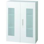 ■PLUS 648265)L6 ガラス両開き保管庫 L6-G105AG W4 〔品番:L6G105AGW4〕【2120415:0】[送料別途見積り][法人・事業所限定][外直送][店頭受取不可]