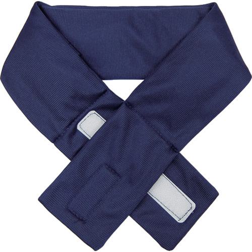 ■緑十字 熱中症予防対策商品 涼感ネッククーラー(保冷剤付き) ネイビー 65×600mm〔品番:375637〕【2128903:0】[店頭受取不可]