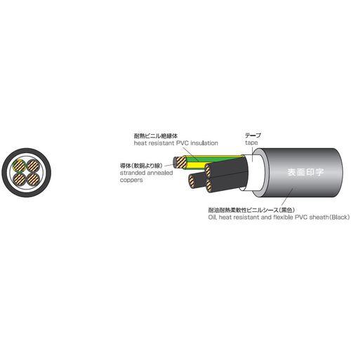 ■太陽ケーブルテック 電気機器電源用コード STO(N)/TC LF 100M〔品番:UESTONTC6EX14AWG100〕【2130949:0】[法人・事業所限定][直送元][店頭受取不可] 2