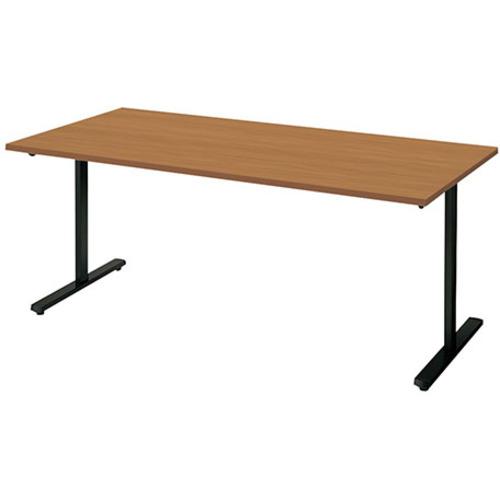 ■NAIKI ミーティングテーブル(配線無/直線テーブル モプト MP型/天板:ミディアムウォールナット 脚:ブ..