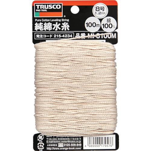 ■TRUSCO 純綿水糸 線径1.2mm 100m巻〔品番:MI8100M〕【2154234:0】[店頭受取不可]