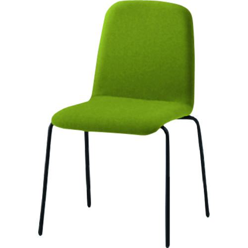 ■ITOKI ノットワーク背座一体チェア張りぐるみ 脚サテンブラック・布地リーフグリーン〔品番:KLL130C1T1Q3〕【2154952:0】[送料別途見積り][法人・事業所限定][外直送][店頭受取不可](3)