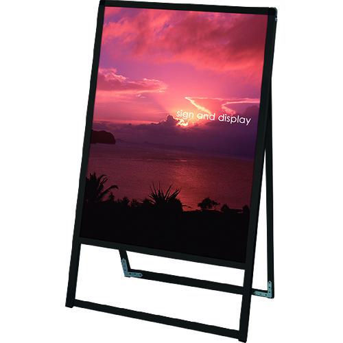 ■TOKISEI ブラックバリウススタンド看板 アルミ複合板タイプ 600×900片面〔品番:BVASKAP600X900K〕【21..