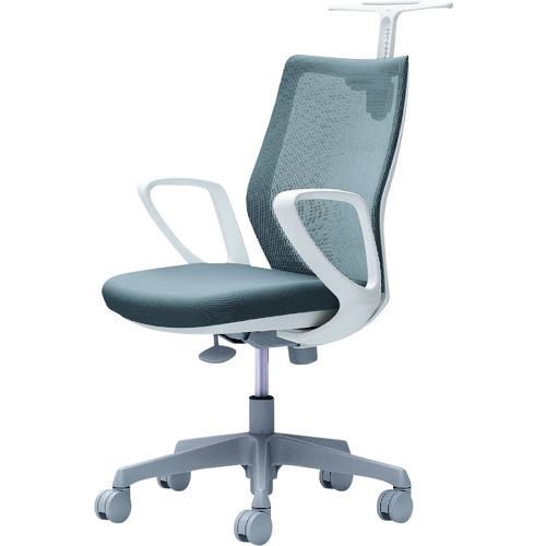 ■OKAMURA CG-M 固定肘 背メッシュ ハンガー有 ホワイトボディ ナイロンキャスター グレー〔品番:CG22WRFZK2〕【2165401:0】[送料別途見積り][法人・事業所限定][外直送][店頭受取不可]