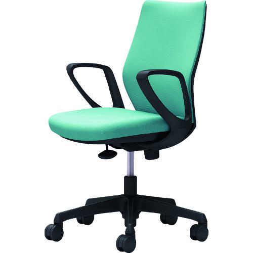 ■OKAMURA CG-M 固定肘 背パッド ハンガー無 ブラックボディ ナイロンキャスター セージ〔品番:CG27ZRFZ..