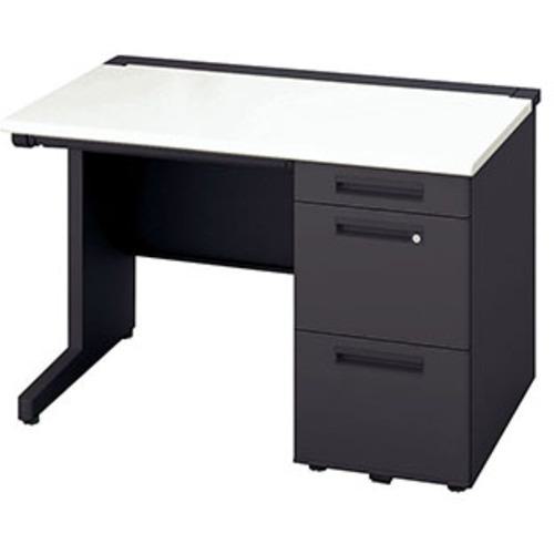 ■NAIKI 片袖デスク(ロングストローク XEHH型/天板:ホワイト 本体:ブラック/W1100×D700×H720〔品番:XEHH117HSBH〕【2175620:0】[送料別途見積り][法人・事業所限定][外直送][店頭受取不可]