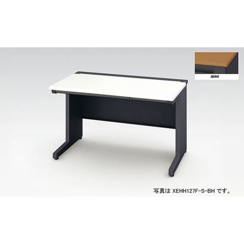 ■NAIKI 平デスク(浅型引出し付) XEHH型/天板:ミディアムウォールナット 本体:ブラック/W1200×D700×H720〔品番:XEHH127FSBMW〕【2177173:0】[送料別途見積り][法人・事業所限定][外直送][店頭受取不可]