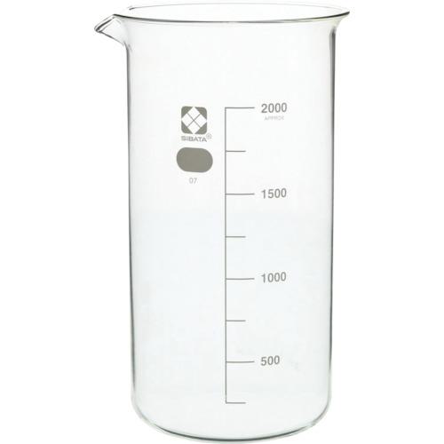 ■SIBATA トールビーカー 目安目盛付 2000mL 《6個入》〔品番:0100402000A〕【2178281×6:0】[送料別途見積り][掲外取寄][店頭受取不可]