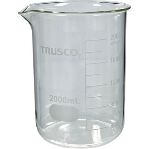 ■TRUSCO ガラスビーカー 2000ml〔品番:GB2000〕【2179228:0】[店頭受取不可]