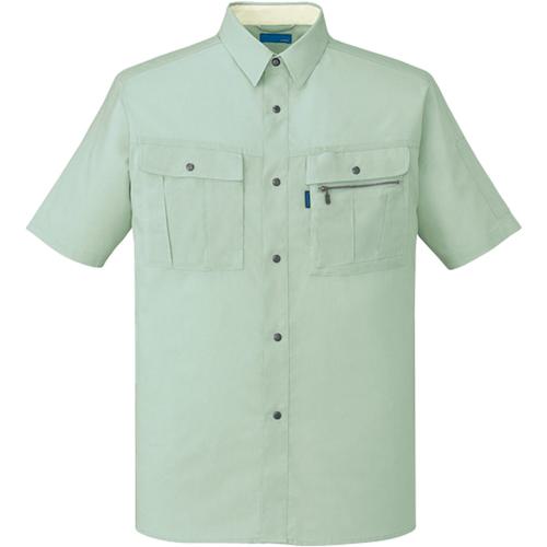 ■自重堂 シャツア-ス グリ-ン L〔品番:460140396L〕【2191778:0】[送料別途見積り][掲外取寄][店頭受取不可]