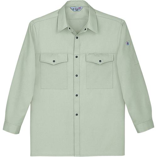 ■自重堂 長袖シャツ アースグリーン 5L〔品番:17650395L〕【2192560:0】[送料別途見積り][掲外取寄][店頭受取不可]