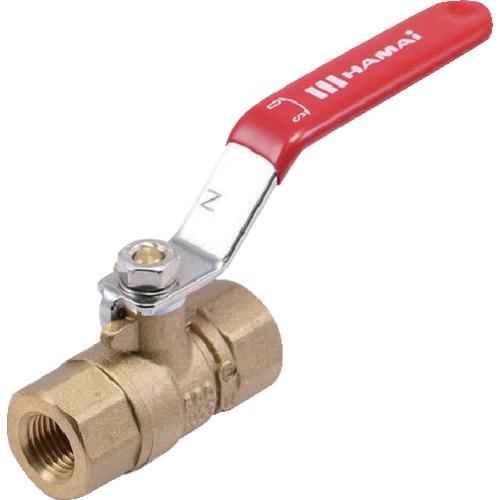 ■HAMAI フルボア相当 レバーハンドル型 黄銅製ボールバルブ〔品番:FBT10125RC〕【2196342:0】[店頭受取..