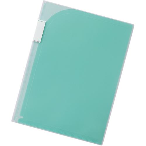 ■LIHIT 2ポケットホルダー 緑 A4〔品番:F34107〕【2266450:0】[送料別途見積り][掲外取寄][店頭受取不可]