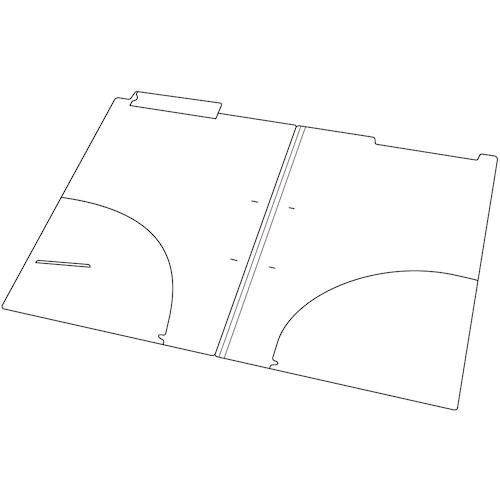 ■LIHIT カルテフォルダー ダブルポケット (50枚入り) 乳白 A4〔品番:HK712〕【2269705:0】[送料別途見..