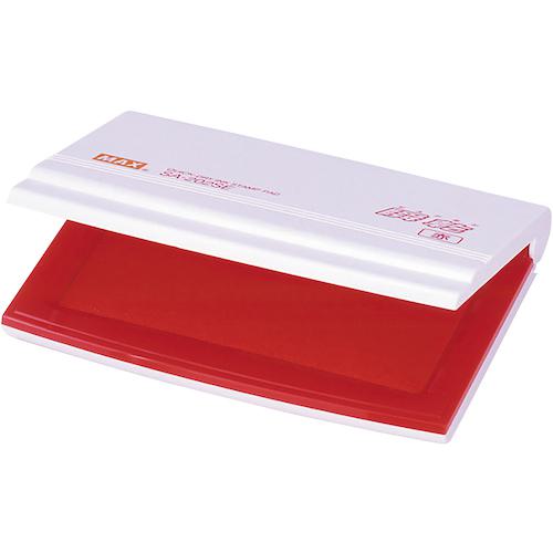 ■MAX 瞬乾スタンプ台(紙箱入り) インク赤《10個入》〔品番:SA90211〕【2289979×10:0】[送料別途見積り]..
