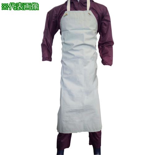 ■喜多 ビニール胸付前掛 No2240 ホワイト 特大(ウエスト110×着丈120)〔品番:NO2240WH〕【2361951:0】[送料別途見積り][掲外取寄][店頭受取不可]