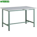 ■TRUSCO 軽荷重作業台(300kg)AE型 900X600XH740 基本タイプ グリーン色〔品番:RAE0960〕【2385449:0】[法人・事業所限...