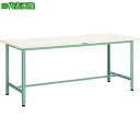■TRUSCO 軽荷重作業台(300kg)AE型 1500X600XH740 基本タイプ グリーン色〔品番:AE1560〕【2385627:0】[法人・事業所限...