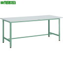 ■TRUSCO 軽荷重作業台(300kg)AE型 1500X600XH740 基本タイプ グリーン色〔品番:RAE1560〕【2385635:0】[法人・事業所...