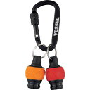 ■VESSEL ボールクイックキャッチャー2個組(レッド・イエロー) カラビナ付き QB-22K2RY〔品番:QB22K2RY〕【2442047:0】[店頭受取...