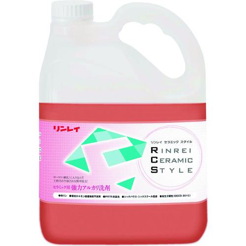 ■リンレイ RCS セラミック用 強力アルカリ洗剤 4L エコボトル《3本入》〔品番:717830〕【2460974×3:0】..