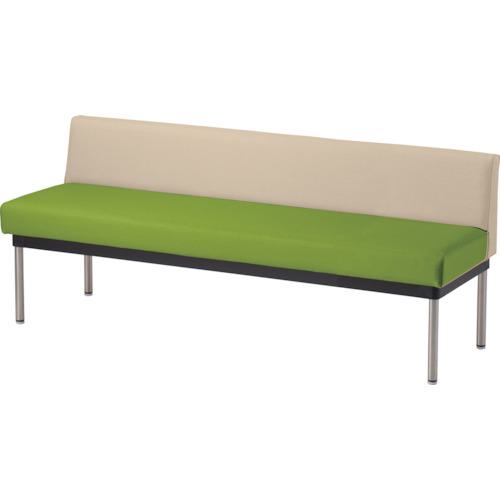 ■MIZUNO ロビーチェア背付 背アイボリー座ライトグリーン 幅1500×奥行き470〔品番:MSB1547AIVLGR〕【2465687:0】[法人・事業所限定][直送元][店頭受取不可]