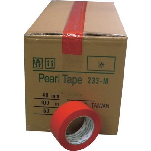 ■まつうら カラーOPP粘着テープ 48mm×100m 赤 50巻/箱(55μ)〔品番:KSNO.233MRED50P〕【2493623:0】[法..