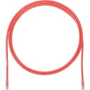 ■PANDUIT カテゴリ6A UTPパッチコード 24AWG単線 ケーブル径:Φ6.4mm 6m 赤 UTP6AX6MRD《10本入》〔品番:UTP6AX6M...