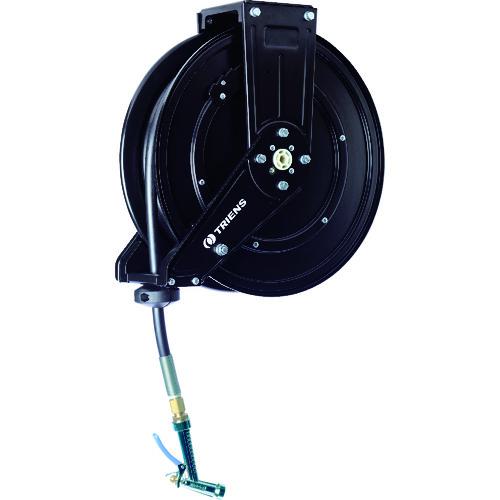■TRIENS スチール製 水用ホースリール ガン付 1/2×15m〔品番:MMW415A〕【2500258:0】[法人・事業所限定..