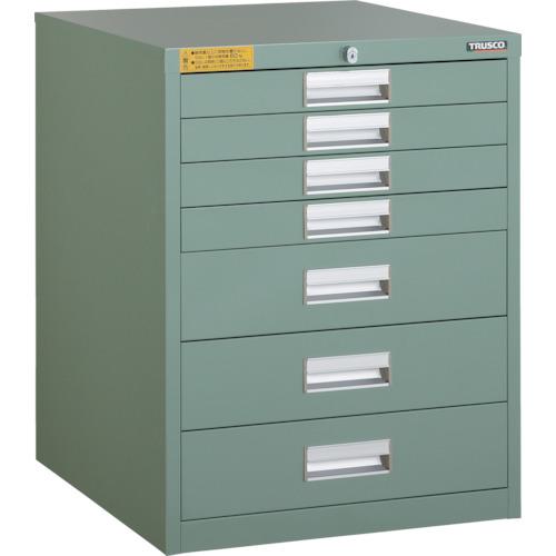 ■TRUSCO LVE型キャビネット 500X550XH650 引出7段〔品番:LVE657〕【2523990:0】[法人・事業所限定][直送元][店頭受取不可]