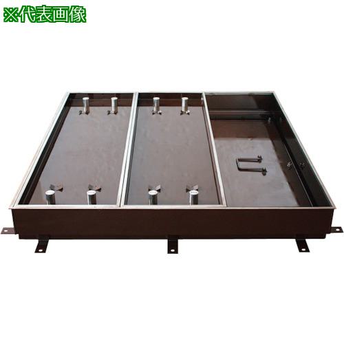 ■カネソウ マシンハッチ 充填用 屋内用 二重蓋 密閉形(防水・防臭形) スチール製 ステンレス目地〔品番:W14E900HANDORUNASHI〕【25253...