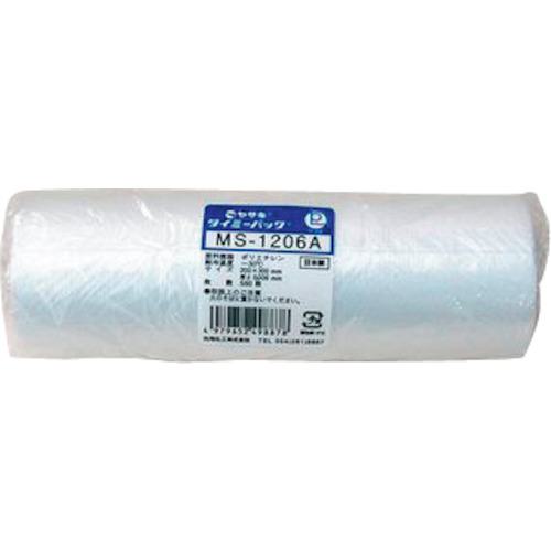 ■yazaki リール巻ポリ袋 タイミーパック小巻 MS-1206A ケース 半透明 20巻入〔品番:MS1206A〕【2539782:0】[送料別途見積り][法人・事業所限定][外直送][店頭受取不可]
