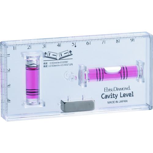 ■エビスダイヤモンド 磁石付キャビティレベル レッド〔品番:ED10CVMR〕【2542383:0】[送料別途見積り][..