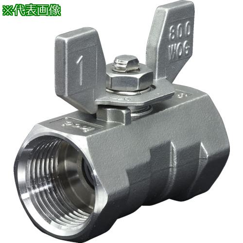 ■inoc ねじ込みボールバルブ 全長44.0mm 呼び径(A)10〔品番:316SRVMB10A〕【2550890:0】[店頭受取不可]