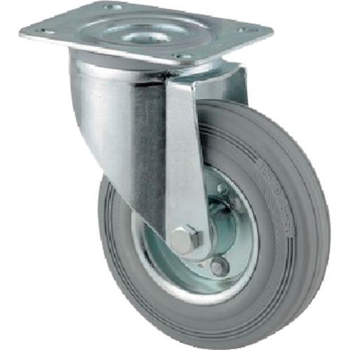 ■テンテキャスター プレート式キャスター“ALPHA”(タイヤ痕レスタイプ) φ160 自在式〔品番:3470DIR160P63〕【2559089:0】[法人・事業所限定][外直送元][店頭受取不可]