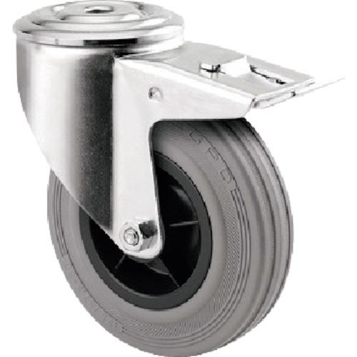 ■テンテキャスター ボルト穴式キャスター“ALPHA”(タイヤ痕レスタイプ) φ200 自在式(トータルロック付)〔品番:3477PIR200P3013〕【2560639:0】[法人・事業所限定][外直送元][店頭受取不可]