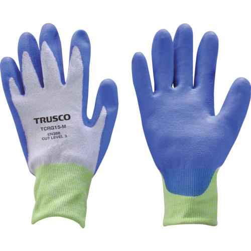 ■【在庫限り】TRUSCO 耐切創手袋 15G ポリウレタンコーティング Mサイズ〔品番:TCRG15M〕【2560874:0】[店頭受取不可]