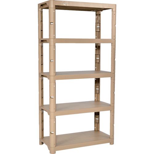 ■TRUSCO プラ棚 高さ1800-5段タイプ コーナーキャップ4個付 ライトサンド〔品番:TPT6345CLS〕【2564192:0】[直送DS][店頭受取不可]