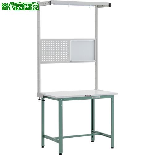 ■TRUSCO 軽荷重作業台(300kg)AE型 900X750XH1948(全高) ツールハンガーフルセット付 グリーン色〔品番:AE0975THFS〕【2572264:0】[法人・事業所限定][直送元][店頭受取不可]