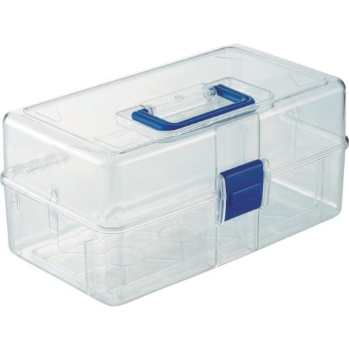 ■TRUSCO 透明工具箱 中皿自動開閉タイプ〔品番:TCRBOXAT〕【2573485:0】[店頭受取不可]