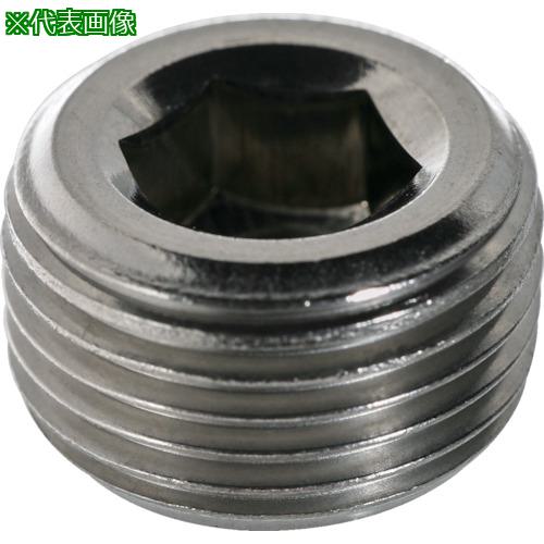 ■TRUSCO テーパー沈みプラグ(SP4) サイズPT1 ステンレス 1個入〔品番:B840001〕【2580188:0】[店頭受取不可](4)