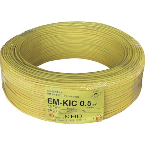 ■KHD EM-KIC0.5 黄 200m〔品番:EMKIC0.5SQ03200M〕【2581121:0】[送料別途見積り][店頭受取不可]