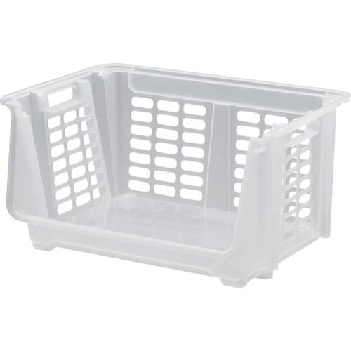 ■SANKA 積み重ねケース ナチュラ ストックス クリア〔品番:NST23CL〕【2613102:0】[店頭受取不可]