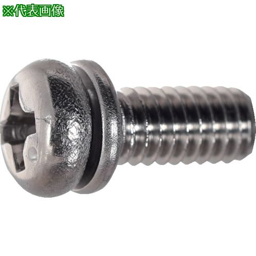 ■TRUSCO ナベ頭座金組込ねじ P=2 ステンレス M4×8 540本入 (ばね座金付き) ヘキサゴンパック〔品番:S0150408〕【2621537:0】[送料別途見積り][店頭受取不可]