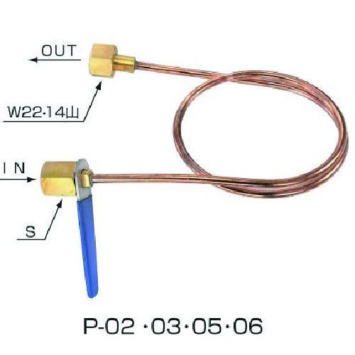 ■YAMATO 銅連結管 P-02 L=1000〔品番:P02〕【2681119:0】[送料別途見積り][掲外取寄][店頭受取不可]