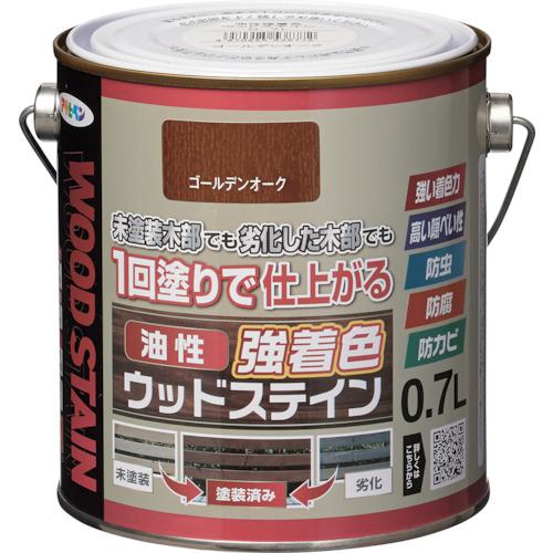 ■アサヒペン 油性強着色ウッドステイン 0.7L ゴールデンオーク《6缶入》〔品番:538772〕【2684315×6:0】[送料別途見積り][店頭受取不可]