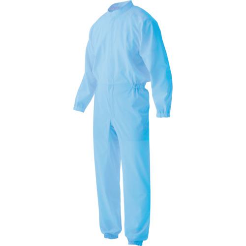 ■ミドリ安全 ベルデクセル 男女共用 ツナギ型白衣 VEHS2100B 超薄 ブルー M〔品番:VEHS2100BM〕【2698784:0】[送料別途見積り][掲外取寄][店頭受取不可]